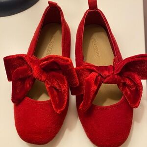 Red Velvet toddler girl dress shoes size 8 Old Navy